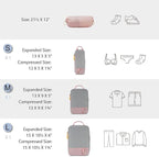 BAGSMART 6 Set /4 Set/2 Set Compression Packing Cubes for Travel, Lightweight Luggage Organizer Bags, Durable Space Saver Bags Travel Essentials