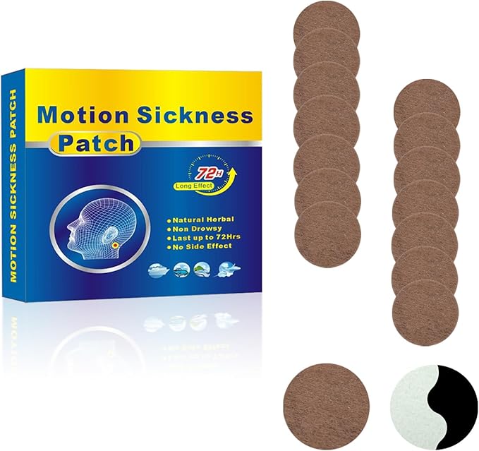 Motion Sickness Patches Behind Ear is Effective for Cruise in Adults and Kids,Travel Friendly. (10Pcs)