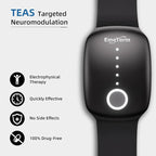 EmeTerm Fashion Anti-Nausea Wristband Relieve Morning Motion Travel Sickness Rechargeable Drug Free Bands Without Side Effects - Extra 2pack Conductive Gel (Jet Black - Extra 2pack Conductive Gel)