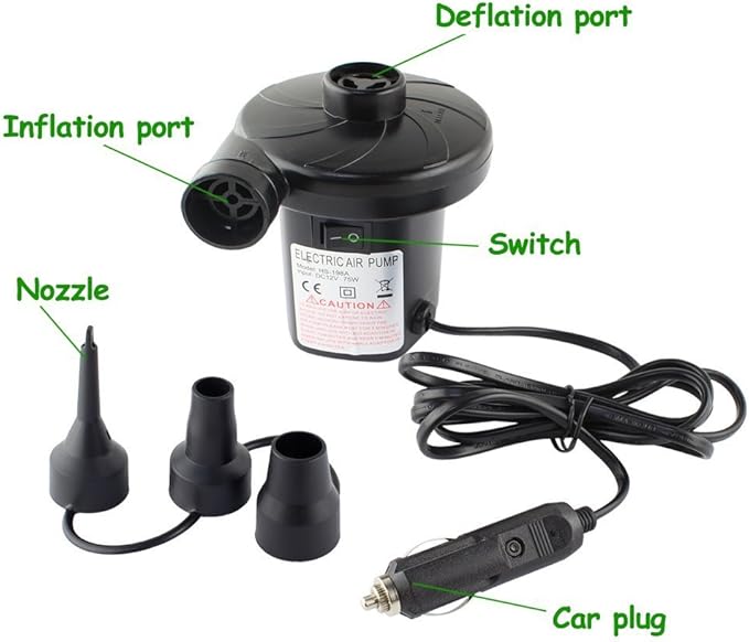 Car Bed - Camping Mattress for Car - Portable Travel Sleeping Bed Inflatable Mattress - Air Bed for Car Universal SUV Extended Air Couch with Two Air Pillows - Black