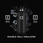 IRON °FLASK Camping & Hiking Hydration Canteens - 3 Lids (Narrow Straw Lid) Leak Proof Vacuum Insulated Stainless Steel - Hot & Cold Double Walled Sports Water Bottle - Fire, 64 Oz