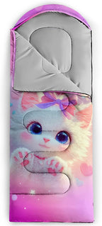 QOOMO Animals Camping Sleeping Bags,3 Season Warm & Cool Weather,Lightweight,Waterproof Sleeping Bags for Adults & Kids,Traveling,and Outdoors,Camping Gear Equipment