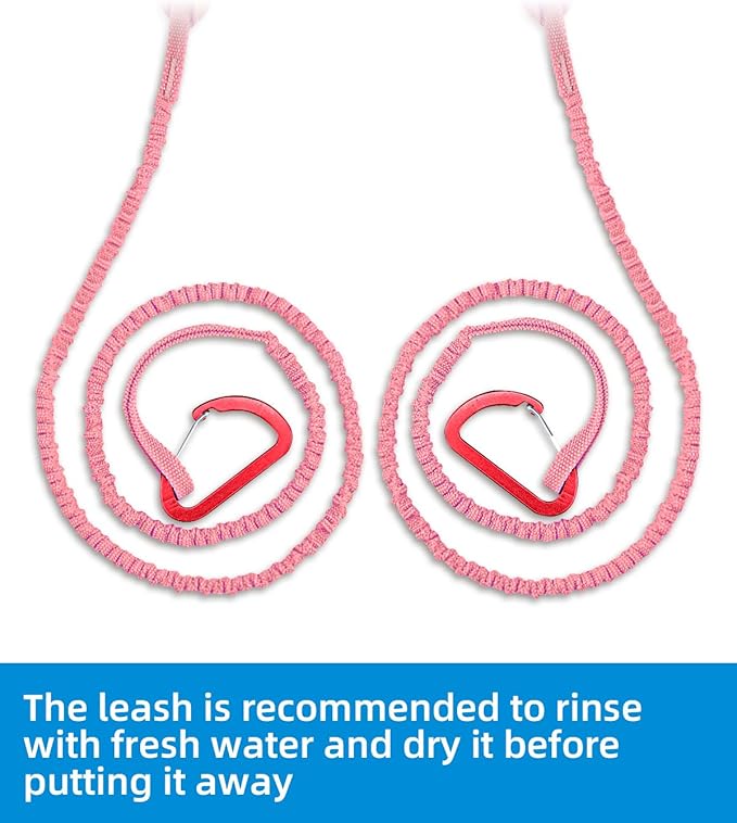 OCEANBROAD Kayak Paddle Leash Stretchable Strap Lanyard Rope for SUP Kayaking Boating Canoeing Fishing Pole Rod 4-7 Feet