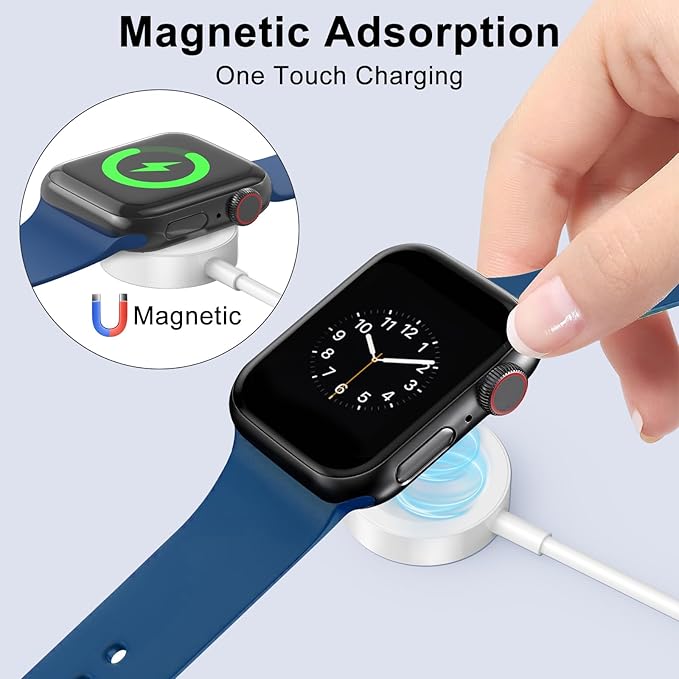 Amasuki 2Pack Upgraded for Apple Watch Charger USB Magnetic Wireless Fast iWatch Charger Portable Compatible with iWatch Ultra/Series 11/10/9/8/7/6/SE/SE2/5/4/3/2/1-[3.3FT]