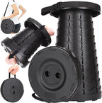 Fishboy Upgraded Collapsible Stool, 400lbs Max Weight, Lightweight But Sturdy, Portable Retractable Folding Telescoping Foldable Camping Stool for Adults Outdoor Fishing Hiking Travel BBQ