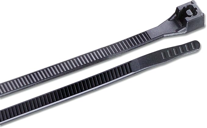 Gardner Bender 45-308UVB Cable Ties, 8 Inch, 75 lb tensile, Electrical Wire and Cord Management, Nylon Zip Tie, 15 pk, UV Resistant Black