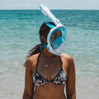 G2RISE Full Face Snorkel Mask Adults Snorkeling Set Gear for Kids with Detachable Camera Mount, Safe Breathing, Anti Fog Anti Leak