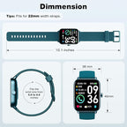 Fitpolo Smart Watch for Men Women,1.8” Touchscreen, Bluetooth Call, Alexa Built-in,24/7 Heart Rate,SpO2 Monitor,Step Counting,Sleep Tracking, IP68 Waterproof Fitness Tracker Watch for Android iPhone