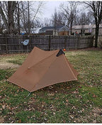 Lanshan 2 Person Tent Hiking Ultralight Camping Tent Professional 15D Silnylon Rodless Trekking Pole Tent Waterproof Backpacking Outdoor for Camping, Bivvy