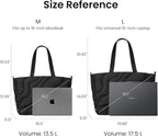 tomtoc Universal 16-inch Puffy Laptop Tote Bag 17.5L, Lightweight Puffer Work Tote with Padded Laptop Compartment for 15.6"/16" Laptop, Large Capacity Tote Bag for Office, Business, Daily Essentials