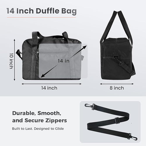 14 inch Small Gym Bag for Women & Men- Mini Duffel Bag Lightweight Carry On Bag Sports Bag for Travel,Sport,Workout-Light Pink