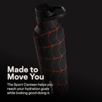 Corkcicle Sport Canteen - Keeps Beverages Cold 25 Hours - Triple Insulated Stainless Steel - Screw-On Lid - Reusable Bottle - Summer Drinkware Gift - Keeps Drinks Ice Cold - 20 oz - Spider-Man