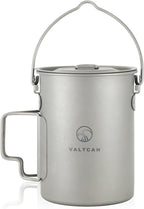 Valtcan 900ml Titanium Pot Backpacking Mug 30oz 0.95qt