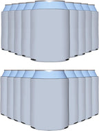 PartyPrints 1000 Pack Frost Blank Can Cooler Sleeves, Customizable Bulk Can Coolers, Extra-Thick Collapsible Drink Insulator Sleeve, Beer Can Coolers for Party Beverages