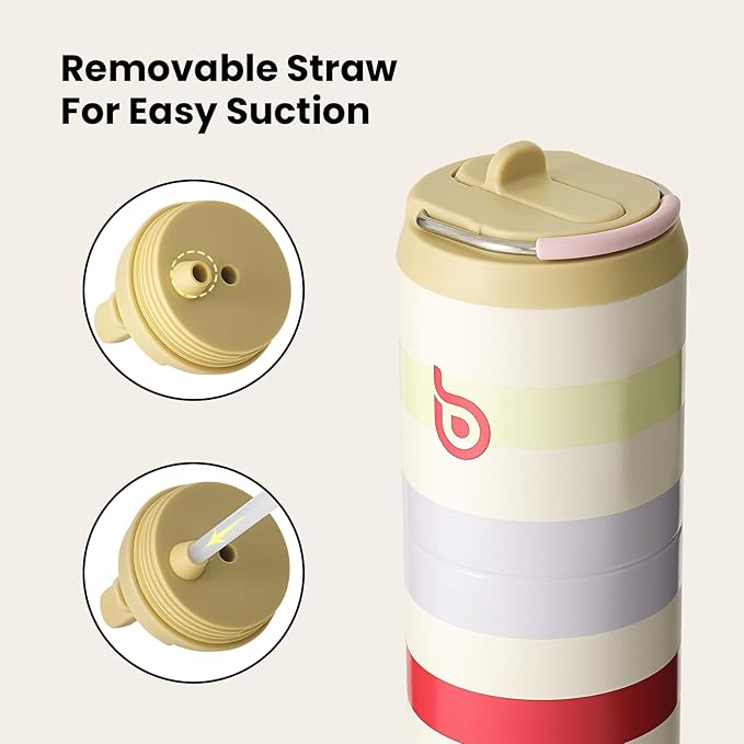 BOTTLE BOTTLE Insulated Water Bottle 24oz with Straw Lid and Handle for Sports Travel Gym Stainless Steel Water Bottles Double-Wall Vacuum Metal Leak Proof BPA-Free