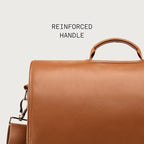 Nordweg Workday Briefcase NW053B – Full-Grain Leather Laptop Bag 15.6" – Office Shoulder Messenger for Work, Study, Travel