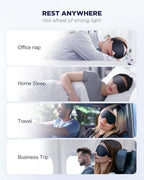 3D Cooling Gel Eye Mask - Reusable Cold Sleep Mask, Eyes Ice Pack with Hot & Cold Compress Therapy for Puffiness, Dark Circles, Dry Eyes, Headaches and Stress Relief (Black,1 Pack)