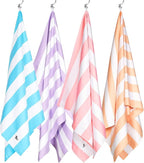 Dock & Bay Beach Towel - Quick Dry, Sand Free - Compact, Lightweight - 100% Recycled - Includes Bag - Cabana Light - Malibu Pink - Extra Large (200x90cm, 78x35)