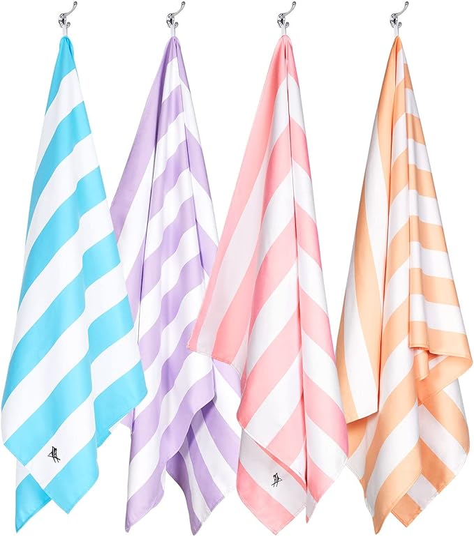 Dock & Bay Beach Towel - Quick Dry, Sand Free - Compact, Lightweight - 100% Recycled - Includes Bag - Cabana Light - Malibu Pink - Extra Large (200x90cm, 78x35)