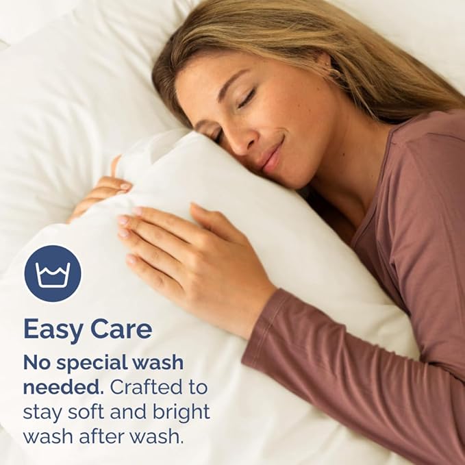 King Standard Pillow Cases Set of 2 - Soft Hotel Quality Pillowcase Covers - Comfy Bedding for Women, Men, Kids and Teens - Machine Washable Pillow Protectors - 2 Piece Set - King Standard Off White