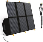 60W Portable Solar Panel for Power Station, 24% High Efficiency Foldable Solar Charger with QC3.0 USB-A PD3.0 DC Output, IP67 Waterproof Solar Panels for Camping RV, Power Outage (Without Generator)