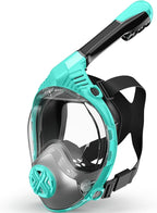Full Face Snorkel Mask- Snorkeling Gear for Adults with Safe Dry Top Breathing System, Latest Foldable Panoramic View Snorkeling Mask for Men and Women, Anti Fog Anti Leak