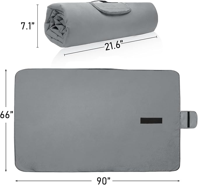 Tirrinia Large Waterproof Outdoor Blanket, Soft Warm Windproof Stadium Blanket with Sherpa Fleece and Foldable for Outdoor Sport, Baseball, Football, Beach, Concerts, Car