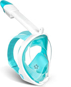 Full Face Snorkel Mask Adults with Dry Top System, Detachable Camera Mount, 180 Panoramic Anti-Fog Anti-Leak Diving Mask for Adult and Kids