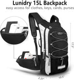 Insulated Hydration Pack Backpack with 3L BPA Free Leak-Proof Water Bladder, Keep Liquids Cool for Up to 5 Hours, Daypack for Hiking, Running, Cycling, Hunting, Climbing