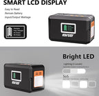 HOWEASY 120W Portable Power Bank, 24000mAh Portable Laptop Charger Battery Backup with 2 110V AC Outlets/ 3 DC Ports/2 USB QC3.0/LED Light for CPAP Outdoor Camping Travel Home Hurricane Emergency