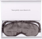 Silk Sleep Mask Light Blocking Luxury 100% Mulberry 19mm Silk Eye Mask Eye Cover Blindfold Ultra Soft Light & Comfy Anti Aging Skin Care with Travel Bag Gift Package