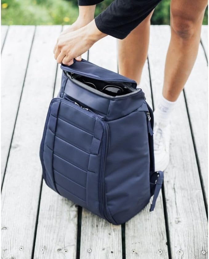 Db Journey The Hugger Backpack - Durable Travel Backpack with Laptop Compartment & Pockets for Work, Luggage Roller Bag Hook Up System, 25L - Blue Hour