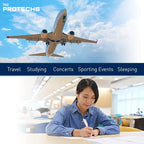 Flents Protechs Foam Ear Plugs for Sleeping, Snoring, Loud Noise, Concerts, Construction, Studying & Traveling, NRR 31, Made in the USA