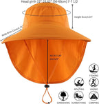 Home Prefer Outdoor UPF50+ Sun Hat Wide Brim Mesh Fishing Hat with Neck Flap