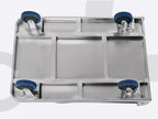 Push Cart Stainless Steel Platform Truck Foldable Handle Thicken Panel for Luggage Tools Appliances Transport High Bearing Capacity Push Cart Platform Hand Truck (304 60
