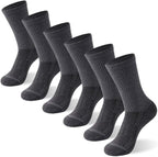 FOOTPLUS Hiking Copper Compression Socks,Unisex Cushioned Sole Arch Support Athletic Crew Running Socks