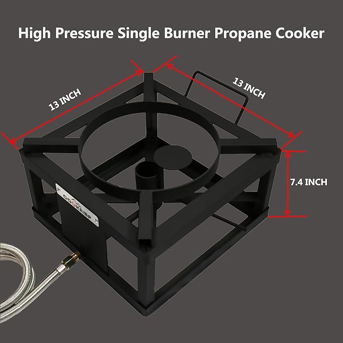 High-Pressure Single Burner Propane Stove With Jet Burner - Perfect for Backyard Cookouts,Tailgating, and So Much More!SA1050