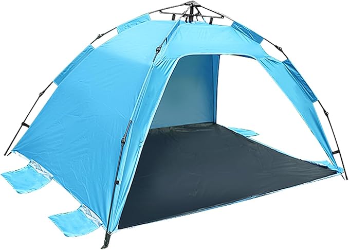 Pop Up Camping Tent, 4-6 Person, Dark Green, Waterproof Dome Tent with Rainfly, 84 x 36 x 48 inches, 10 Minute Setup (Beach Tent)