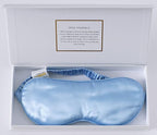 ZIMASILK Adjustable 100% 22 Momme Mulberry Silk Sleep Mask for Sleeping, Filled with Premium Mulberry Silk, Softest & Breathable Eye Sleeping Mask (Sky Blue)