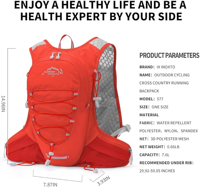 Running Hydration Vest for Men Women Water Backpack for Running 3L Running Hydration Pack for Trail Running Marathon Race Hiking