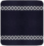 Thick Alpaca Wool Blanket Heavyweight Camping Outdoors Indoors Soft Peru Queen Size Ethnic Design (Navy Blue - Soft Gray, Queen Size)