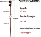 200 PCS 10 inch Brown Zip Ties with Screw Hole 70lbs Mountable head Cable Ties Straps Multipurpose Heavy Duty Nylon Cable Zip Ties with Screw Mounting Hole