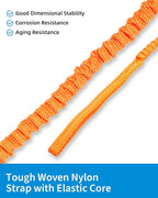 OCEANBROAD Kayak Paddle Leash Stretchable Strap Lanyard Rope for SUP Kayaking Boating Canoeing Fishing Pole Rod 4-7 Feet