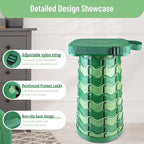 Portable Foldable Stool Set - Sturdy Square Collapsible Stool + Thick Seat Cushion - 550lbs Load Capacity for Camping Travel Picnic Gardening (Camouflage/Black)