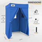EAGLE PEAK Flex Compact 4x4 Pop-up Canopy Changing Room, Portable Privacy Dressing Room for Indoor Fashion Photoshoots, Camping, or Pool, Blue
