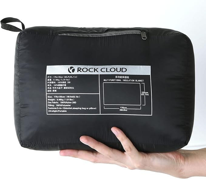 ROCK CLOUD Packable Camping Blanket Ultralight Outdoor Blankets Stadium for Hiking Camp Travel Outside Sports L