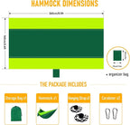 Camping Hammock Lightweight, Portable Hammocks with Tree Straps, Travel Swing Nylon Camp Hammocks for Adult Kids, Outdoor Essentials for Hiking Beach Backpacking