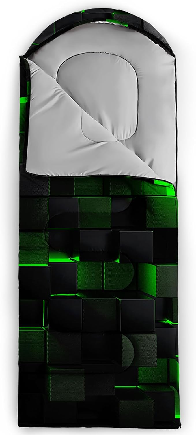 Sleeping Bags for Adults and Kids Backpacking Camping Sleeping Bags for Girls and Boys Lightweight Waterproof Cold/Warm Sleeping Bag for All Season