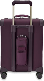 Briggs & Riley 21" Global Carry On Expandable Spinner - Luggage for International Travel, Suitcases with Wheels, Softside Rolling Bag for Men & Women, Self-Repairing Zipper - Baseline Collection, Plum