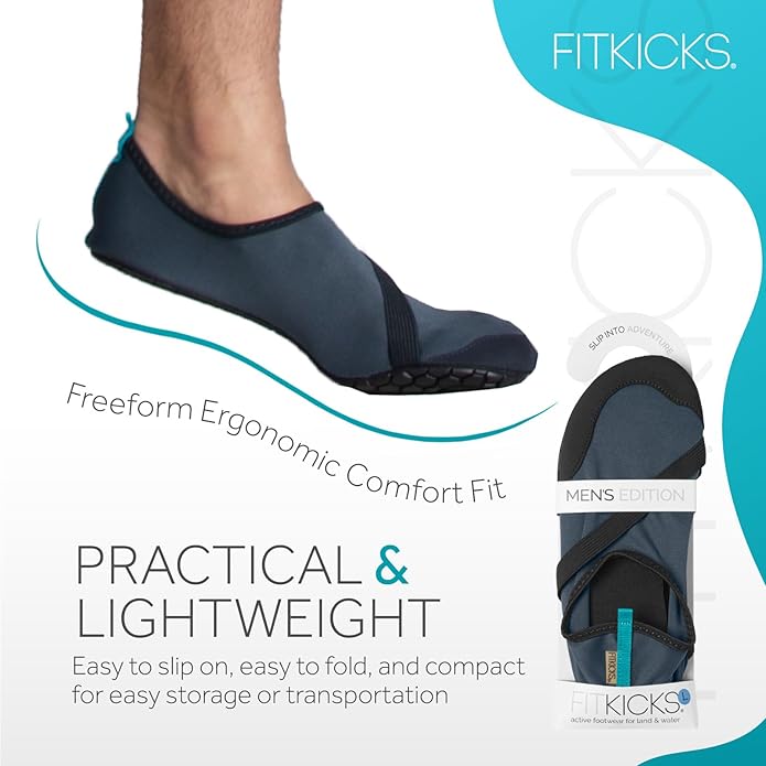 FITKICKS Active Men's Footwear Foldable Water Shoes